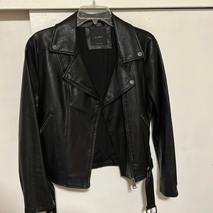 Faux black leather jacket